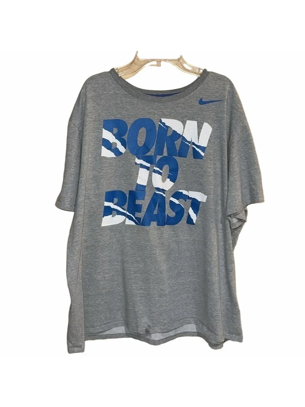 Nike Dri Fit T-Shirt Men's Gray Blue Size Medium XXL
